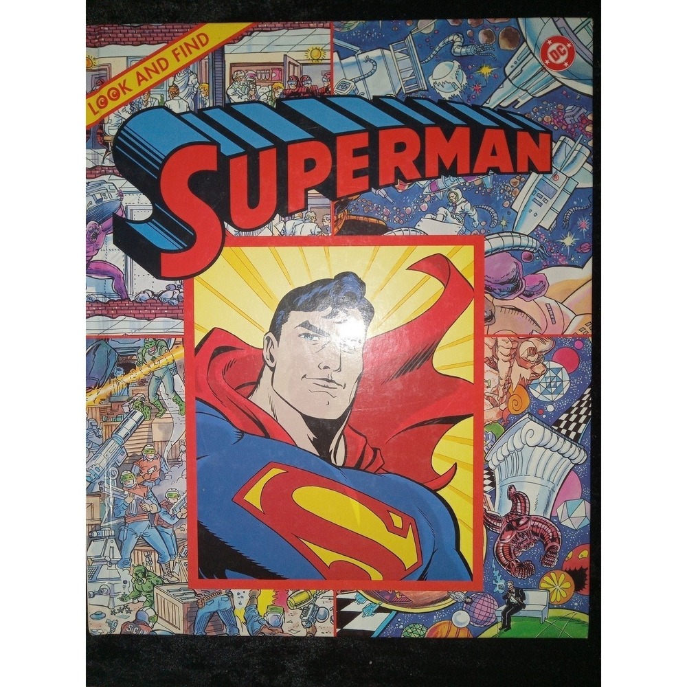 Vintage LOOK AND FIND SUPERMAN DC Comics By Joe Edkin 1996